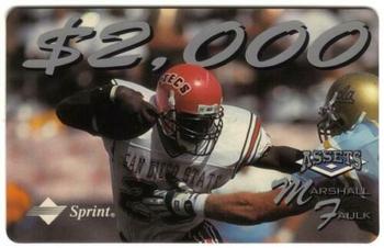 1994-95 Classic Assets - Phone Cards $2000 #1 Marshall Faulk Front