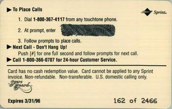 1994-95 Classic Assets - Phone Cards $5 #NNO Drew Bledsoe Back