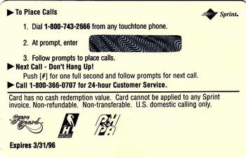 1994-95 Classic Assets - Phone Cards One Minute #NNO Juwan Howard Back