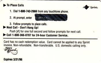 1994-95 Classic Assets - Phone Cards One Minute #NNO Errict Rhett Back