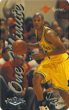1994-95 Classic Assets - Phone Cards One Minute #NNO Jalen Rose Front
