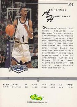 1994-95 Classic Assets - Silver Signature #53 Anfernee Hardaway Back