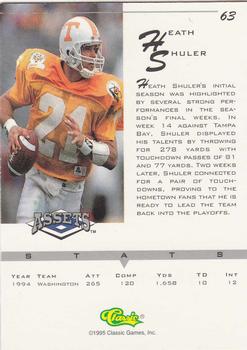 1994-95 Classic Assets - Silver Signature #63 Heath Shuler Back