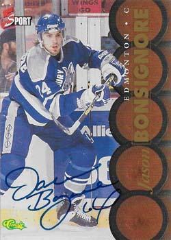 1995-96 Classic Five Sport Signings - Autographs #NNO Jason Bonsignore Front