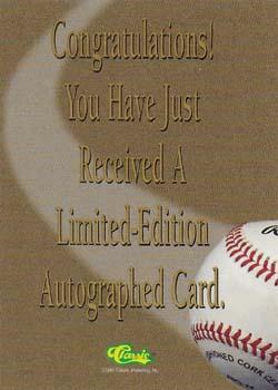 1995-96 Classic Five Sport Signings - Autographs #NNO Roger Cedeno Back