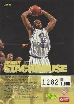 1995 Classic Five Sport #CS 6 Jerry Stackhouse Back