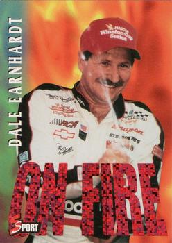 1995 Classic Five Sport - On Fire #H3 Dale Earnhardt Front