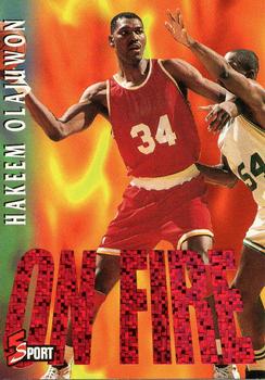 1995 Classic Five Sport - On Fire #R3 Hakeem Olajuwon Front