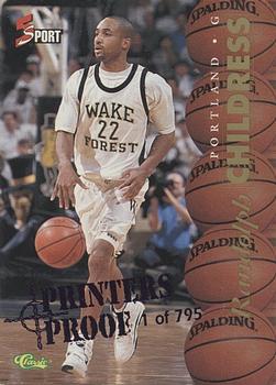 1995 Classic Five Sport - Printer's Proofs #17 Randolph Childress Front