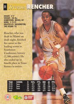 1995 Classic Five Sport - Printer's Proofs #30 Terrence Rencher Back