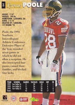 1995 Classic Five Sport - Printer's Proofs #64 Tyrone Poole Back