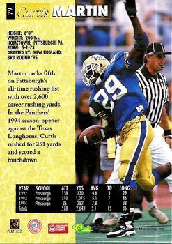 1995 Classic Five Sport - Printer's Proofs #79 Curtis Martin Back