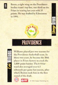 1995 Classic Five Sport - Printer's Proofs #189 Eric Williams / George Breen Back