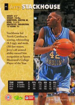 1995 Classic Five Sport - Red Die Cuts #3 Jerry Stackhouse Back