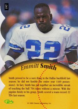 1995 Classic Five Sport - Red Die Cuts #197 Emmitt Smith Back