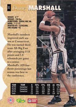 1995 Classic Five Sport - Silver Die Cuts #35 Donny Marshall Back