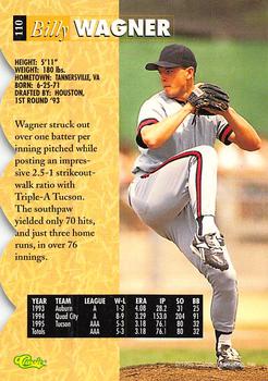 1995 Classic Five Sport - Silver Die Cuts #110 Billy Wagner Back