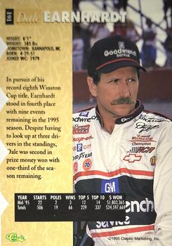 1995 Classic Five Sport - Silver Die Cuts #161 Dale Earnhardt Back