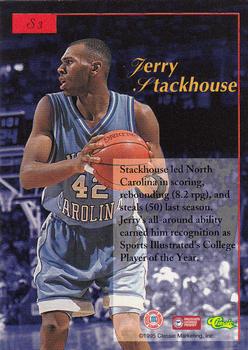 1995-96 Classic Five Sport Signings #S3 Jerry Stackhouse Back