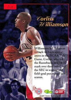 1995-96 Classic Five Sport Signings #S12 Corliss Williamson Back