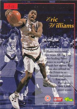 1995-96 Classic Five Sport Signings #S13 Eric Williams Back