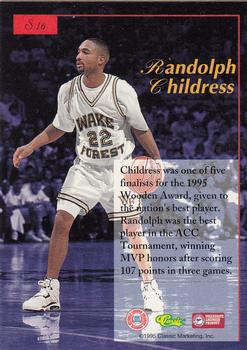 1995-96 Classic Five Sport Signings #S16 Randolph Childress Back