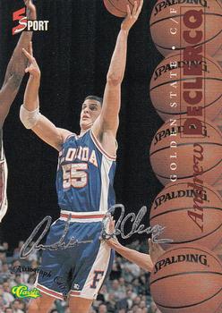 1995-96 Classic Five Sport Signings #S25 Andrew DeClercq Front
