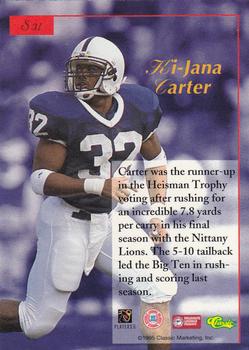 1995-96 Classic Five Sport Signings #S31 Ki-Jana Carter Back