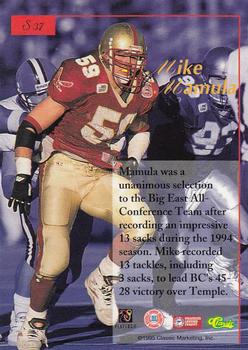 1995-96 Classic Five Sport Signings #S37 Mike Mamula Back