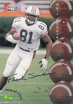 1995-96 Classic Five Sport Signings #S54 Frank Sanders Front