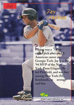 1995-96 Classic Five Sport Signings #S65 Jay Payton Back