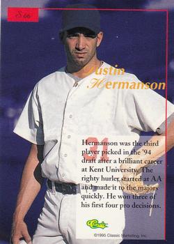 1995-96 Classic Five Sport Signings #S66 Dustin Hermanson Back