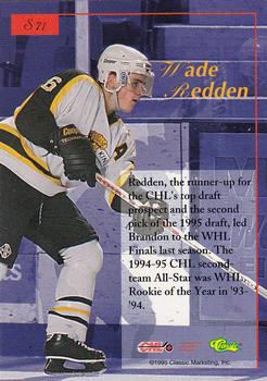 1995-96 Classic Five Sport Signings #S71 Wade Redden Back