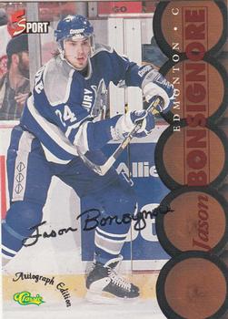 1995-96 Classic Five Sport Signings #S74 Jason Bonsignore Front