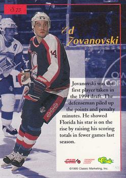 1995-96 Classic Five Sport Signings #S75 Ed Jovanovski Back