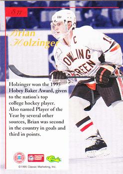 1995-96 Classic Five Sport Signings #S77 Brian Holzinger Back