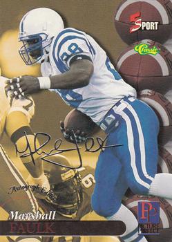 1995-96 Classic Five Sport Signings #S94 Marshall Faulk Front