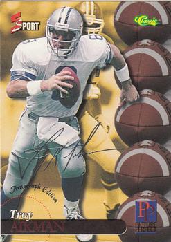 1995-96 Classic Five Sport Signings #S95 Troy Aikman Front
