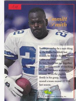 1995-96 Classic Five Sport Signings #S97 Emmitt Smith Back