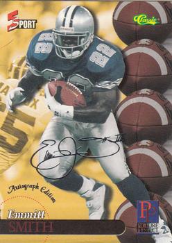 1995-96 Classic Five Sport Signings #S97 Emmitt Smith Front