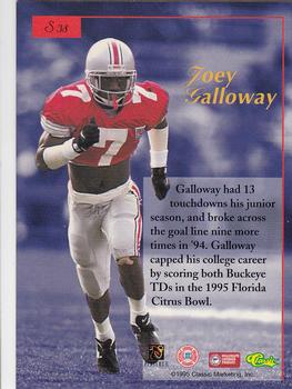 1995-96 Classic Five Sport Signings #S38 Joey Galloway Back