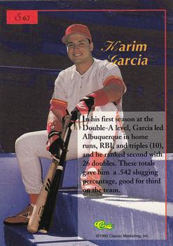 1995-96 Classic Five Sport Signings #S63 Karim Garcia Back