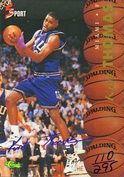 1995-96 Classic Five Sport Signings - Blue Signature #S9 Kurt Thomas Front
