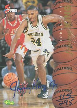 1995-96 Classic Five Sport Signings - Blue Signature #S29 Jimmy King Front