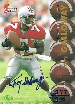1995-96 Classic Five Sport Signings - Blue Signature #S38 Joey Galloway Front