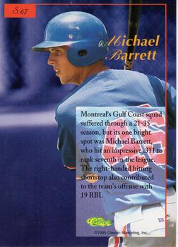 1995-96 Classic Five Sport Signings - Blue Signature #S67 Michael Barrett Back
