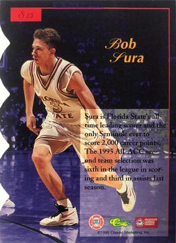 1995-96 Classic Five Sport Signings - Silver Die Cuts #S15 Bob Sura Back
