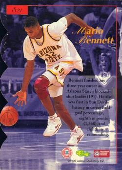 1995-96 Classic Five Sport Signings - Silver Die Cuts #S21 Mario Bennett Back