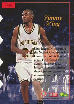 1995-96 Classic Five Sport Signings - Silver Die Cuts #S29 Jimmy King Back