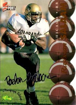 1995-96 Classic Five Sport Signings - Silver Die Cuts #S47 Rashaan Salaam Front